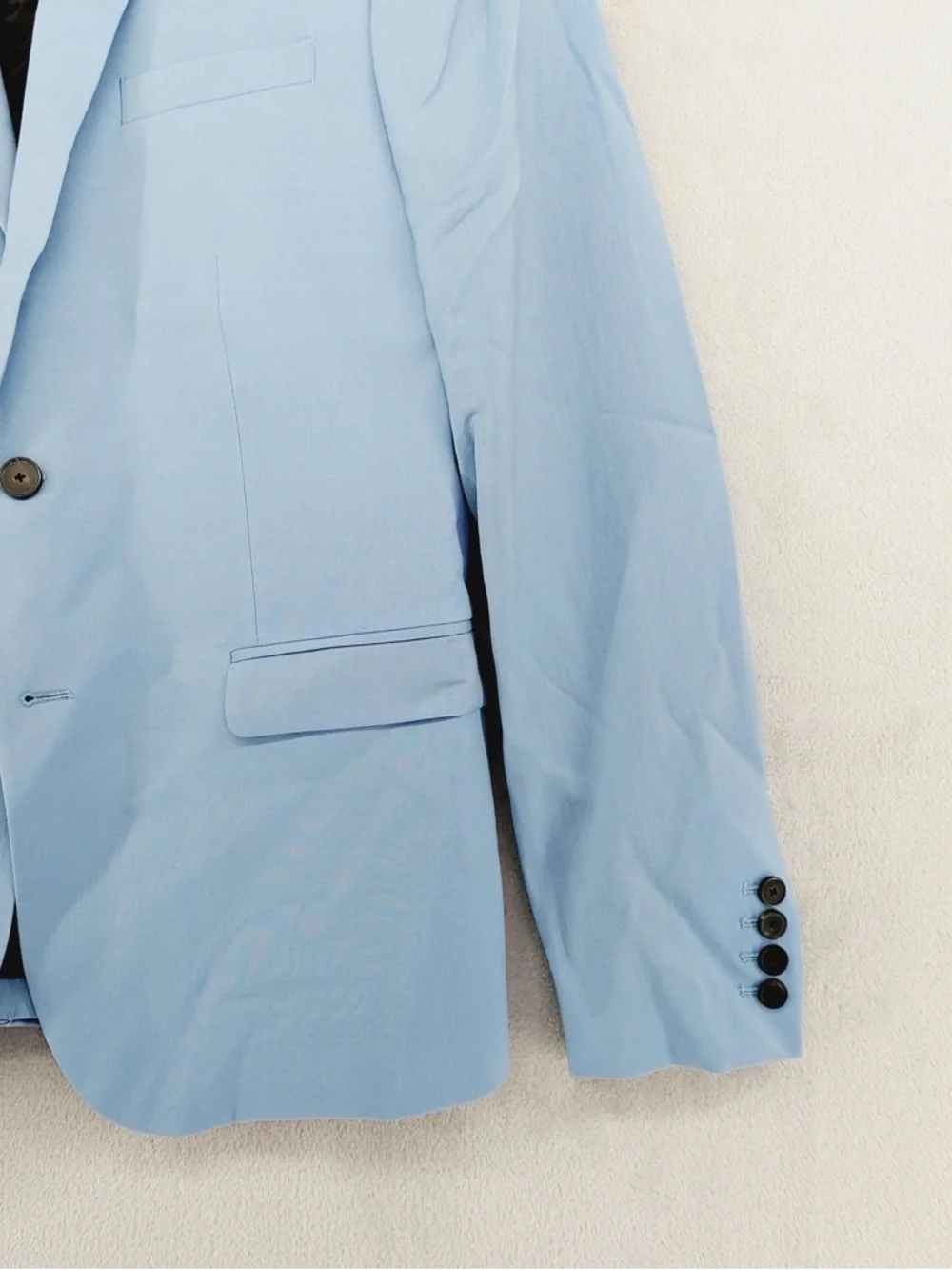 NWT The Kooples Blazer Mens 48 Light Blue Wool Slim Fit Tailored Preppy P5073